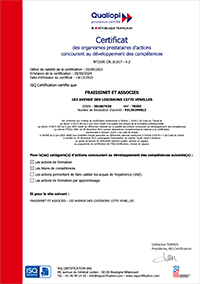 Certificat Qualiopi